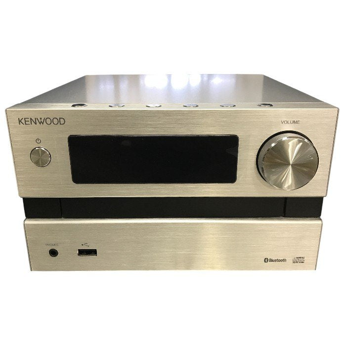 KENWOOD ケンウッド ミニコンポ シルバー/ブラック コンパクトHi-Fiシステム Bluetooth セパレート アルミパネル M-EB50-S 中古 T1