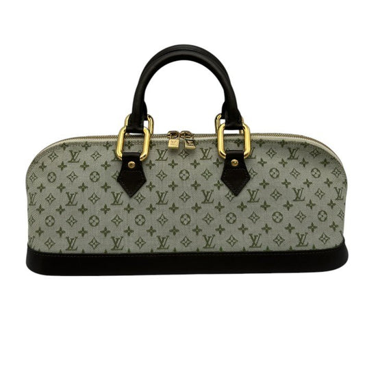 LOUIS VUITTON ルイヴィトン アルマロン ハンドバッグ モノグラムミニ カーキ/ブラウン 廃番 M92206 ブランド レディース キャンバス 中古 W４