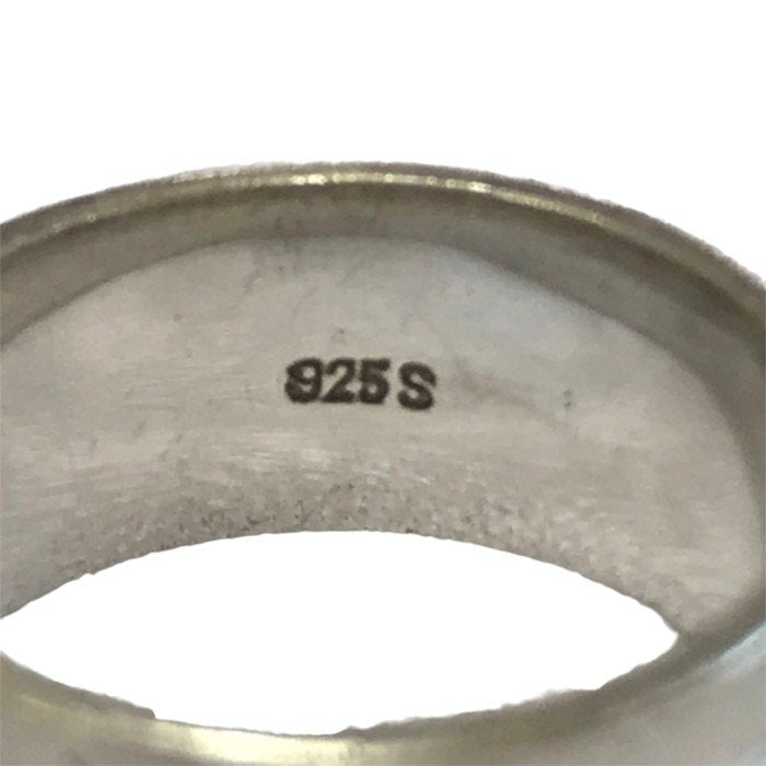 BURBERRY バーバリー リング レディース シルバー925 ロゴ シンプル 幅広 9号 中古 T1
