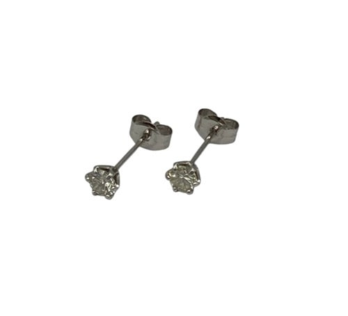Pt900 1Pダイヤ 0.15ct ピアス 中古 D4