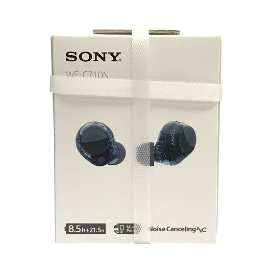 SONY ソニー 完全ワイヤレスイヤホン グラスブルー ヘッドセット IPX4防滴性能 軽量 コンパクト 通話 WF-C710N 中古 T1