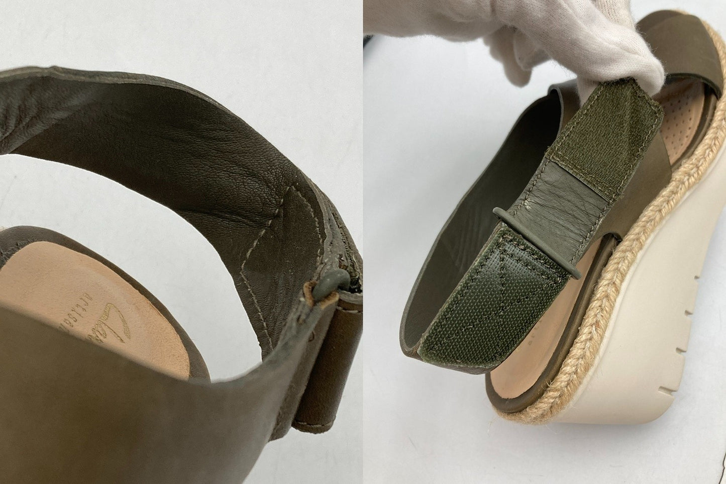 Clarks クラークス パームグロウ ウェッジソール サンダル サイズ22cm レディース 中古 D4
