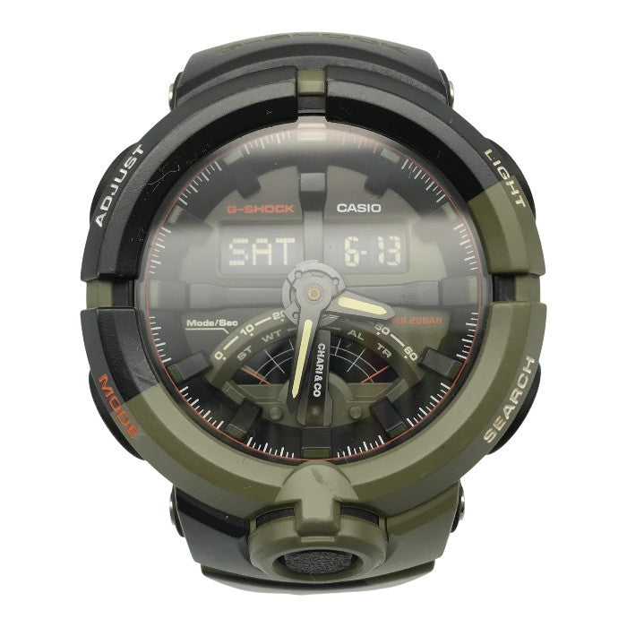 CASIO G-SHOCK CHARI&COコラボ 腕時計 メンズ アナログ/デジタル クォーツ クォーツ ニューヨーク 自転車 グリーン/ブラック GA-500K-3AJR 中古 T1