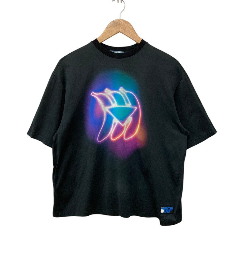 PRADA プラダ ネオン バナナトライアングル グラフィック プリントTシャツ サイズXS メンズ 中古 D4