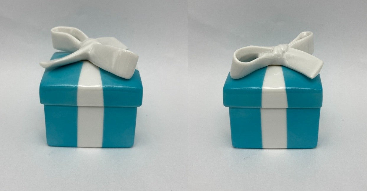 TIFFANY＆Co. ティファニー ミニブルーボウBOX 小物入れ 中古 D4