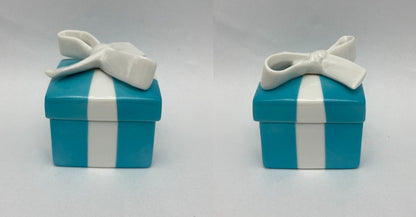 TIFFANY＆Co. ティファニー ミニブルーボウBOX 小物入れ 中古 D4