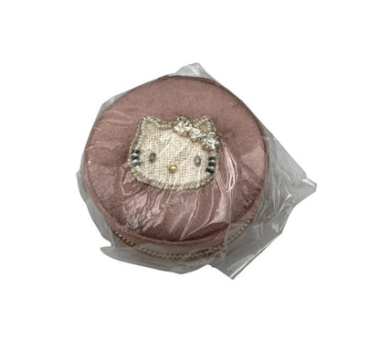 HelloKitty × MAYGLOBE ハローキティ ビーズ刺繍 ジュエリーボックス ラウンド 中古 D4