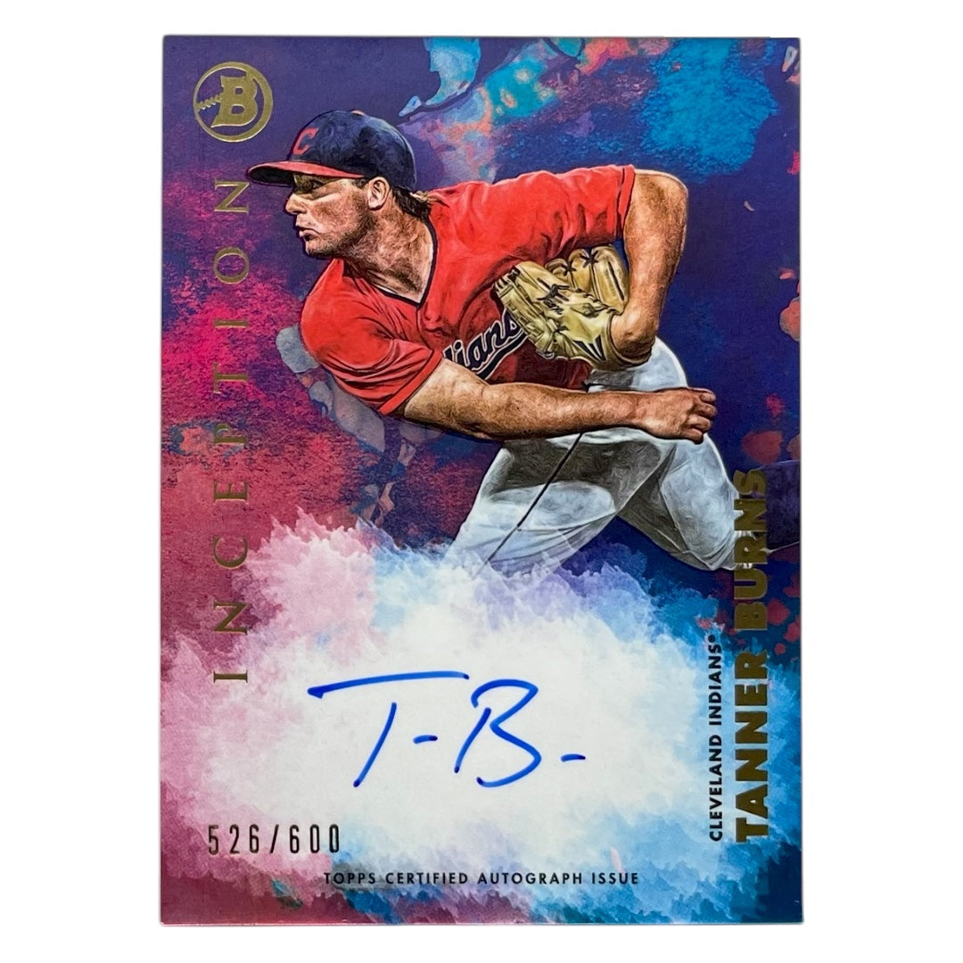 TOPPS MLBカード BOWMAN INCEPTION TANNER BURNS CLEVELAND INDIANS /600 #PA-TB 中古 IT2