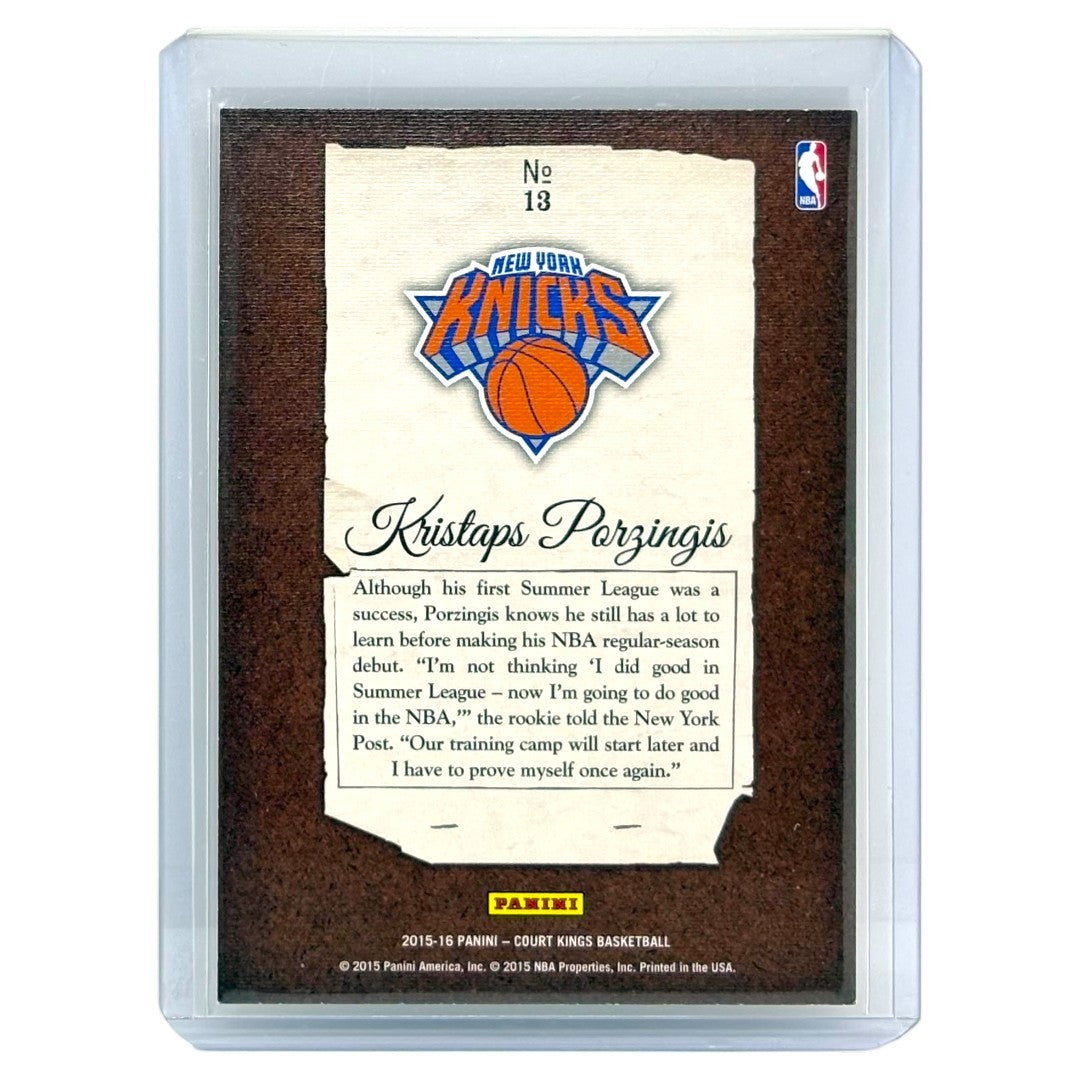 PANINI NBAカード COURT KINGS KRISTAPS PORZINGIS NEW YORK KNICKS #13 中古 IT1