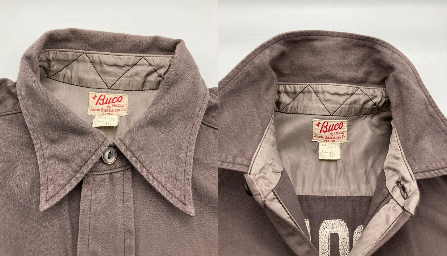 The Real McCoy’s BUCO ザ リアルマッコイズ ブコ ワッペン ワークシャツ サイズ15 メンズ 中古 D4