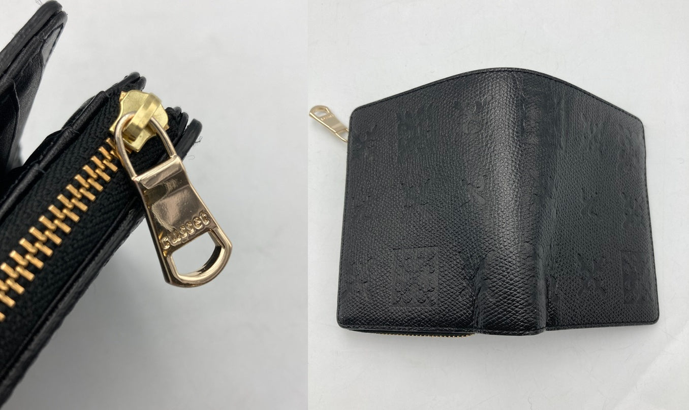 russet ラシット モノグラムプレス ハーフウォレット 2つ折り コンパクト財布 中古 D4