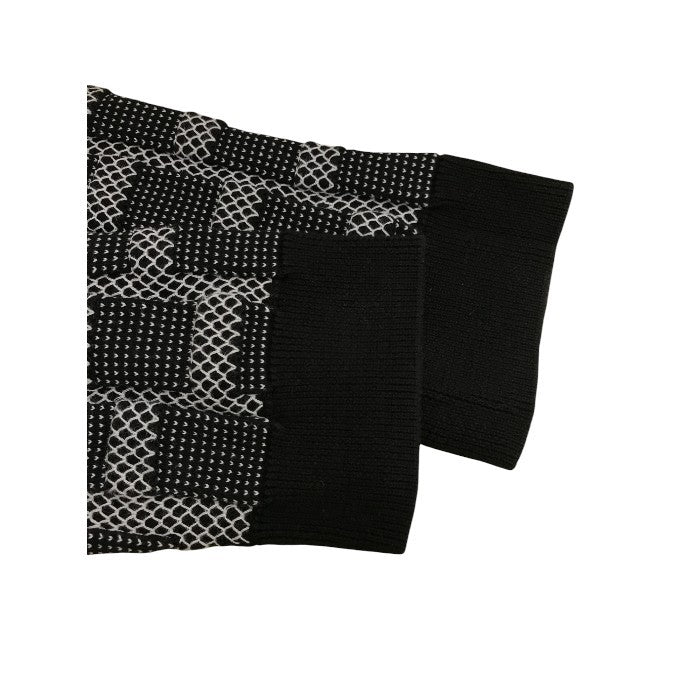 EMPORIO ARMAN エンポリオアルマーニ ニットトップス ブラック/ホワイト格子 中古 M1