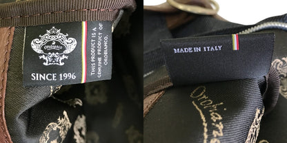 Orobianco オロビアンコ リュック ネイビー ブラウン メンズ 通勤 おしゃれ レザー お出掛け 中古 W1