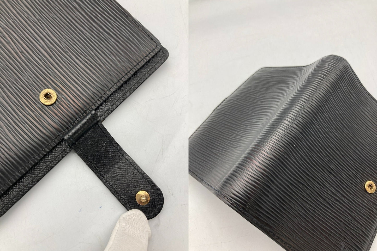 LOUIS VUITTON エピ アジェンダPM 手帳カバー ブラック R20052 中古 D4
