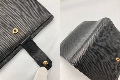 LOUIS VUITTON エピ アジェンダPM 手帳カバー ブラック R20052 中古 D4