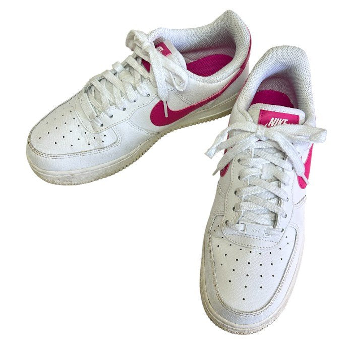 NIKE エアフォース1 ローカットスニーカー 24.5cm DD8959-102 靴 レディース シューズ ピンク ホワイト 中古 W1