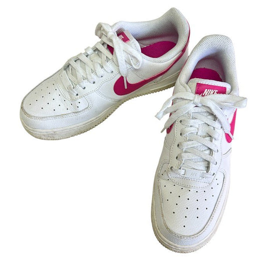 NIKE エアフォース1 ローカットスニーカー 24.5cm DD8959-102 靴 レディース シューズ ピンク ホワイト 中古 W1