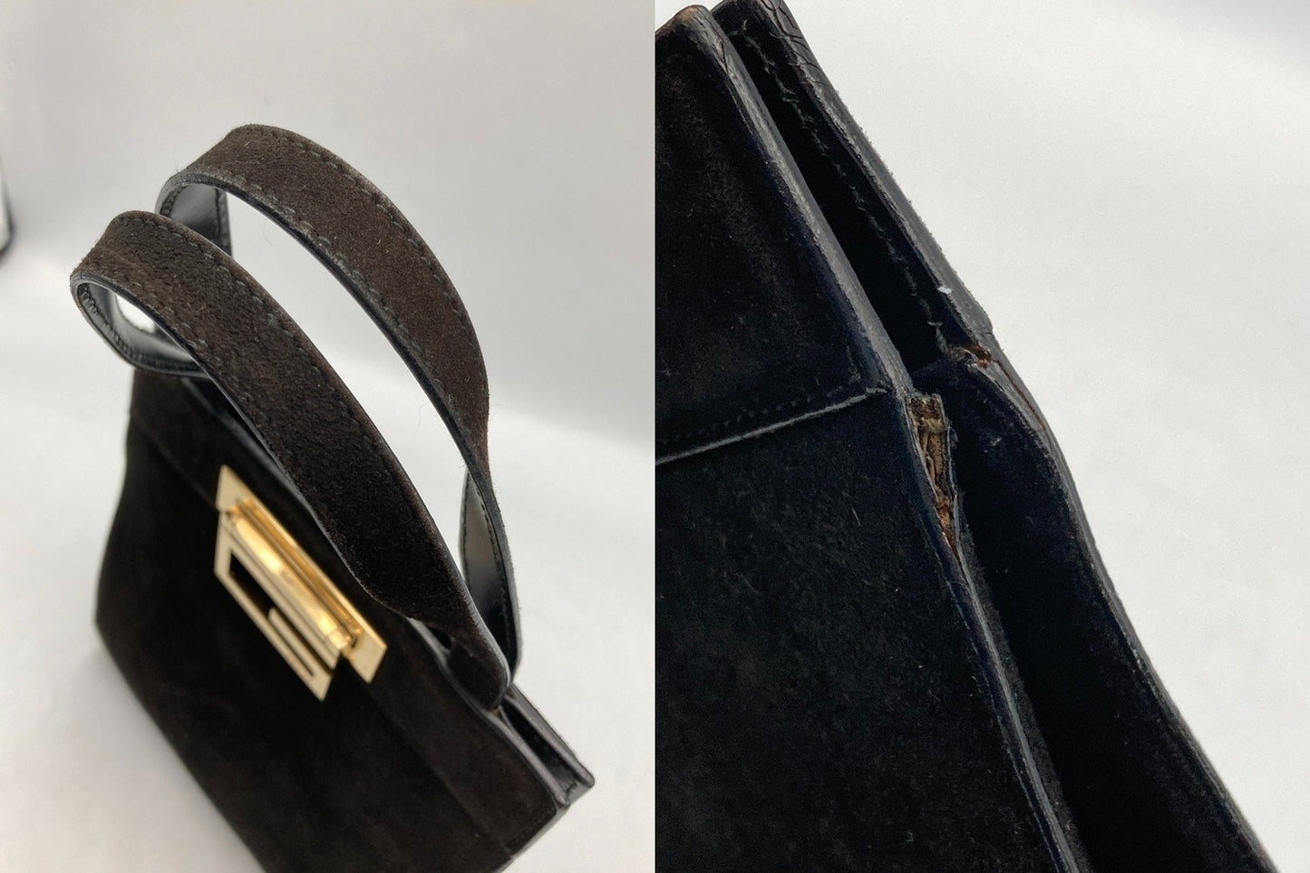 GUCCI グッチ スエード ミニハンドバッグ  007 2046 0284 中古 D4