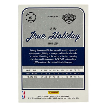 PANINI NBAカード DONRUSS OPTIC PRIZM JRUE HOLIDAY NEW ORLEANS PELICANS #99 中古 IT2