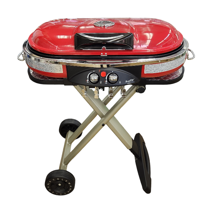 Coleman コールマン ロードトリップグリル バーベキューコンロ 蓋/テーブル/ホイール付き 折りたたみ ガスカートリッジ式 LXE-J2 中古 T1