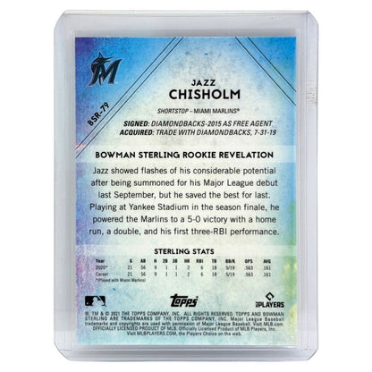 TOPPS MLBカード BOWMAN STERLING JAZZ CHISHOLM MIAMI MARLINS /99 #BSR-79 中古 IT1