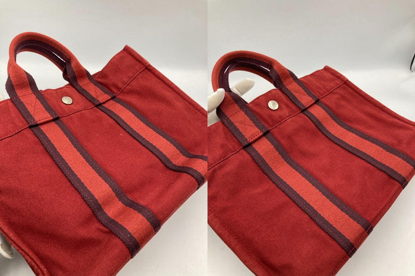 HERMES エルメス フールトゥPM トートバッグ ボルドー 中古 D4