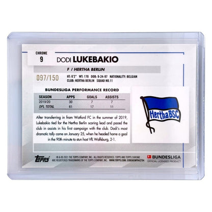 TOPPS サッカーカード CHROME DODI LUKEBAKIO HERTHA BERLIN /150 #9 中古 IT1