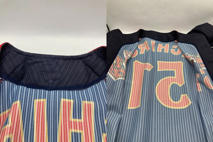 MIZUNO ミズノ WBC 2009年 日本代表ユニフォーム イチロー 52MW-88284 ネイビー×レッド Mサイズ 中古 D4
