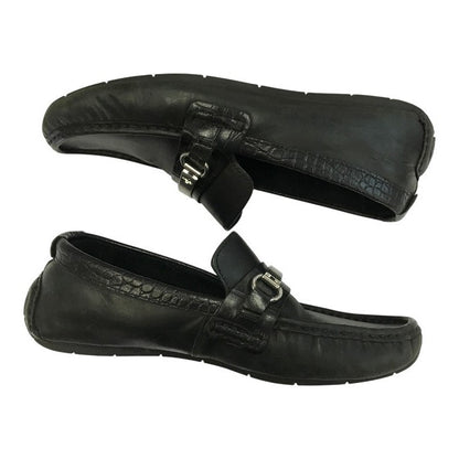 COLE HAAN コールハーン ドライビングシューズ メンズ レザー ビットローファー ブラック 7.5サイズ C11397 中古 T1