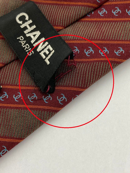 CHANEL シャネル レジメンタル ネクタイ 中古 D4