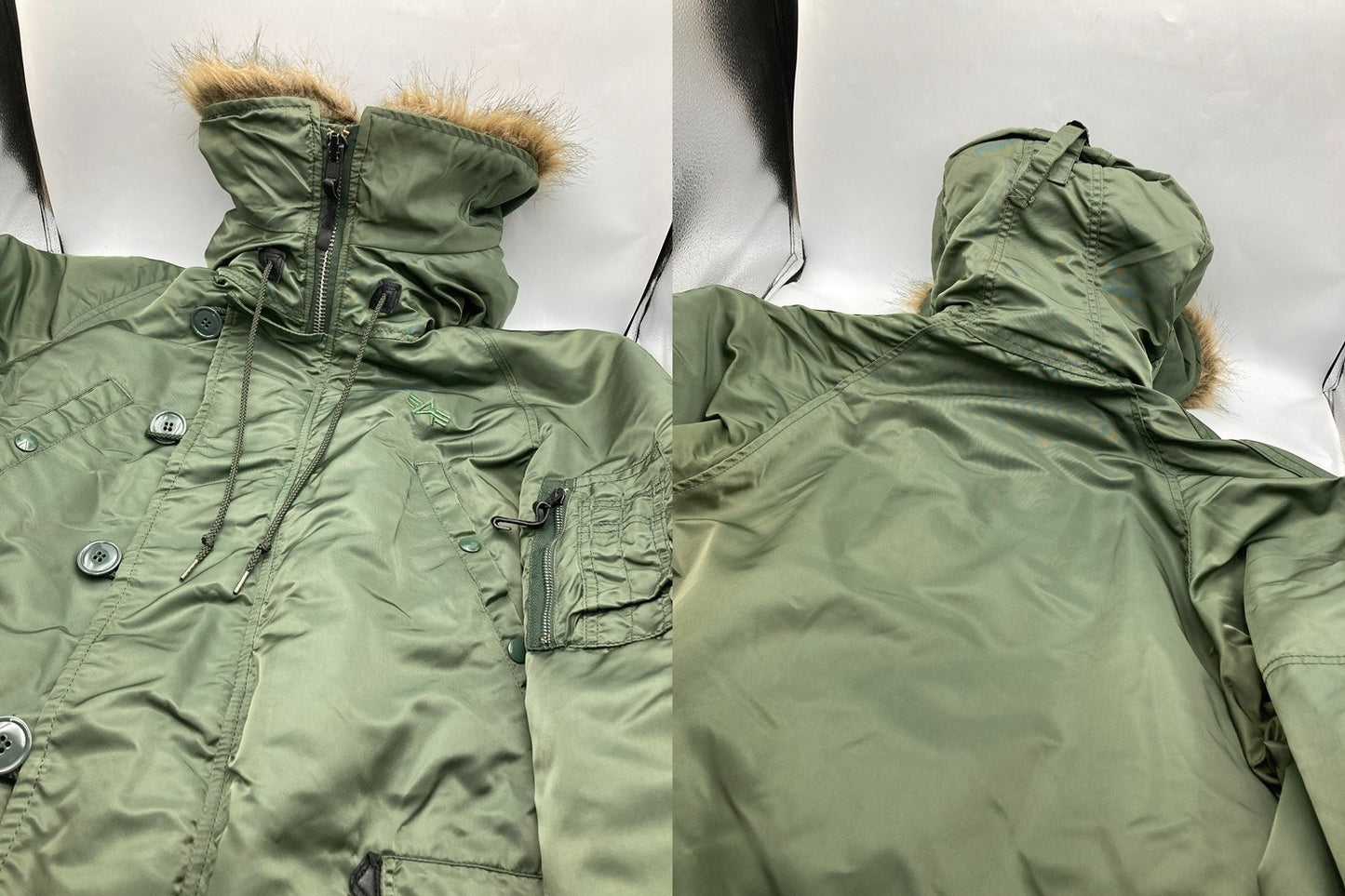 ALPHA INDUSTRIES アルファ インダストリーズ USA製 フライトジャケット N-3B サイズS メンズ 中古 D4