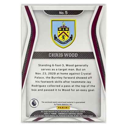 PANINI サッカーカード CHRONICLES CERTIFIED CHRIS WOOD BURNLEY /500 #5 中古 IT1