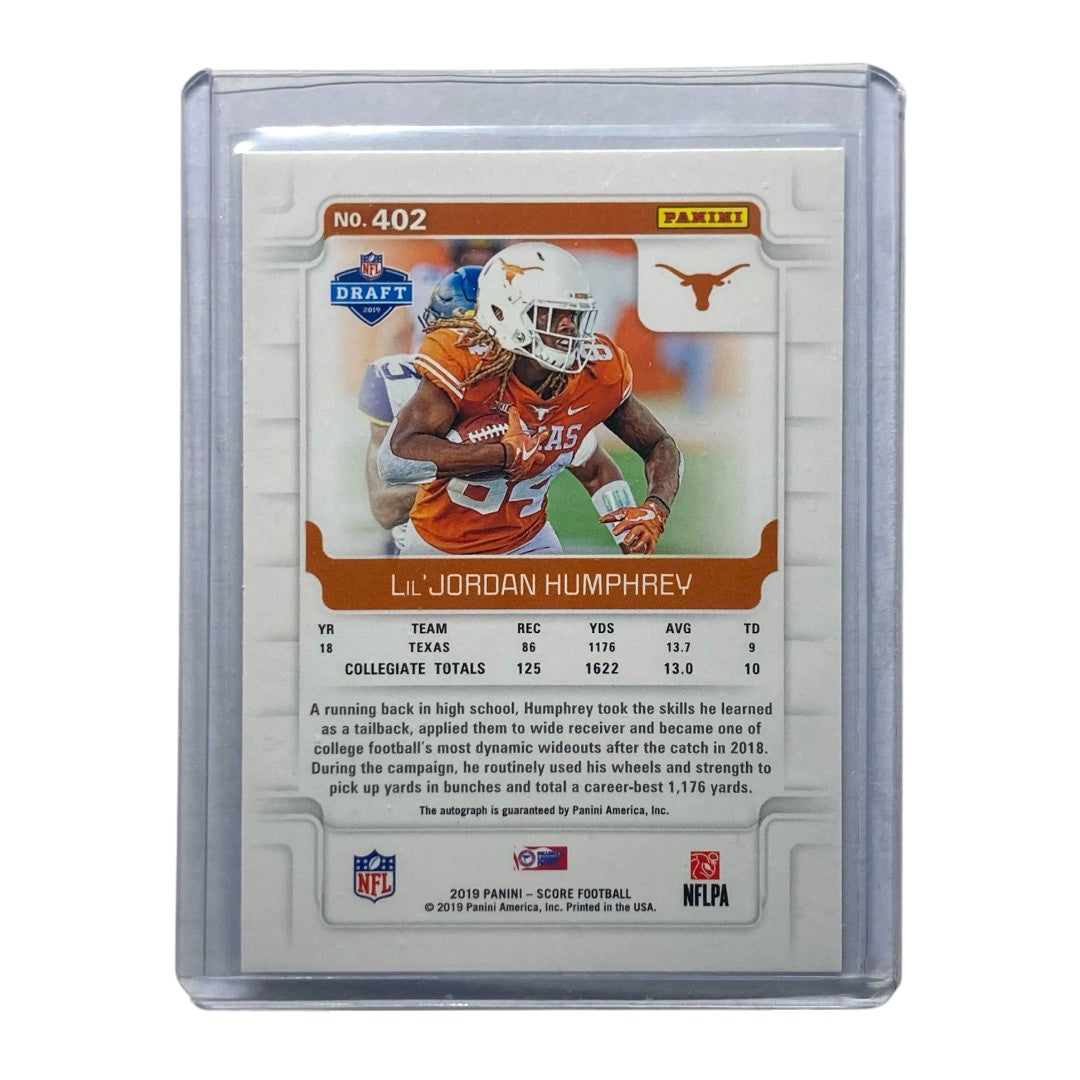 PANINI NFLカード SCORE LIL'JORDAN HUMPHREY THE UNIVERSITY OF TEXAS #402 中古 IT2