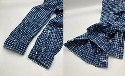 BOOTLEGGERS ブートレガーズ NEAL CASSADY RAILROAD ワークシャツ インディゴチェック サイズ14 メンズ 中古 D4