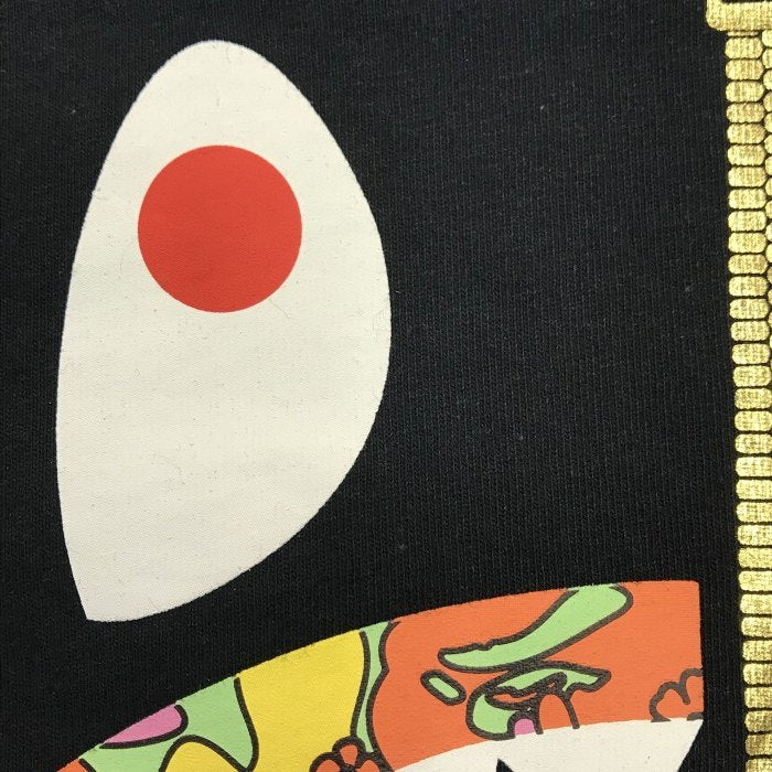 A BATHING APE アベイシングエイプ シャーク Tシャツ レディース 半袖 コットン WGM サメ バックプリント ブラック XSサイズ 中古 T1