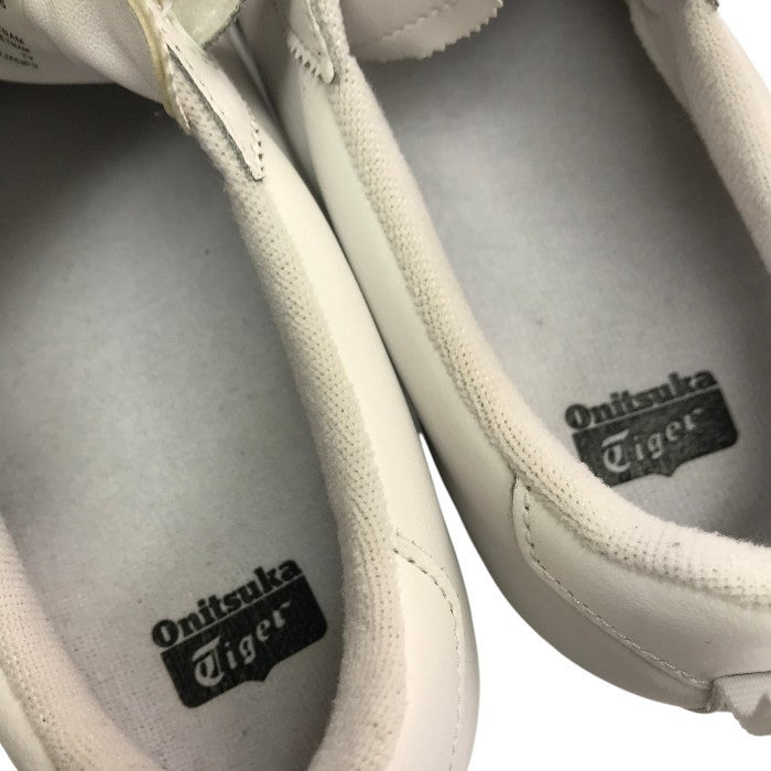 Onitsuka Tiger オニツカタイガー DELEGATION CHUNK W スニーカー レディース レザー 厚底 ロゴ ベルクロ ホワイト 23.5cm 1182A207 中古 T1