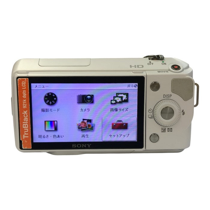 SONY α アルファ デジタル一眼カメラ ズームレンズキット E 18-55mm F3.5-5.6 OSS ホワイト ミラーレス チルト可動式液晶 NEX-3K-W 中古 T1