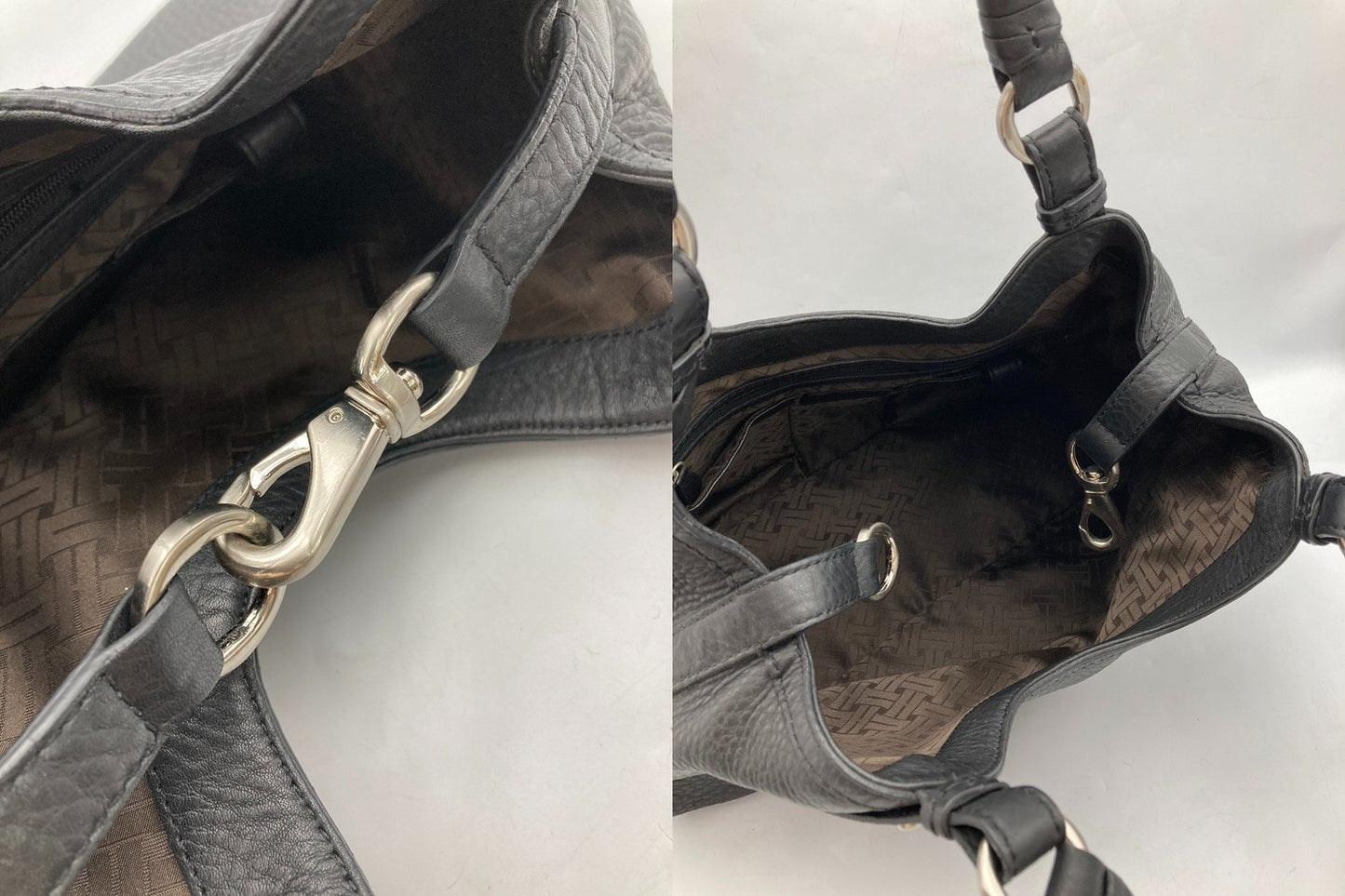 COLE HAAN コールハーン レザー トートバッグ レディース ブラック 中古 D4