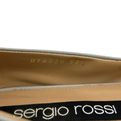 sergio rossi セルジオロッシ sr1 フラットパンプス 37 1/2 (約24.5cm) 靴 シューズ レディース レザー  中古 Ｗ４