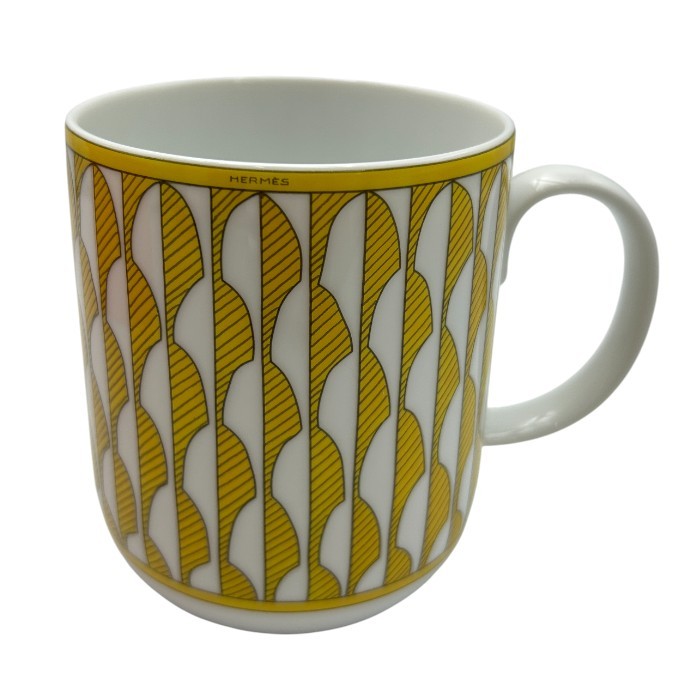 未使用品 SOLEILD’HERMES ソレイユ ドゥ エルメス マグカップ No.1 046031P ブランド 洋食器 幾何学模様 おしゃれ 中古 W４