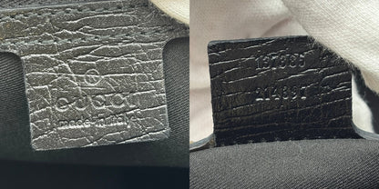 GUCCI グッチ ハンドバッグ レディース シェリーライン GG ブラック 137385 鞄 ブランド レディース おしゃれ レザー キャンバス 中古 W４