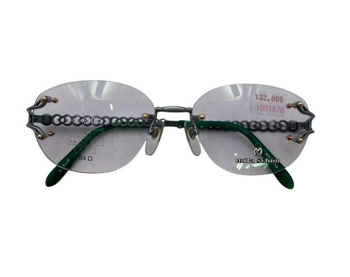 mila schon ミラショーン ニッケルフリー リムレス メガネフレーム  MS-4449 中古 D4