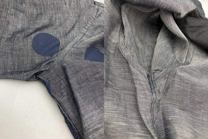 SOU・SOU ソウソウ 京型友禅染 麻混 バンドカラーシャツ 水玉 サイズSS 中古 D4