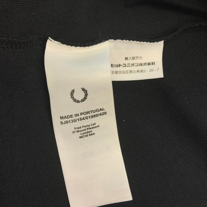 FRED PERRY フレッドペリー トラックジャケット レディース ジャージ サイドテープ ブラック UK10サイズ SJ8135 中古 T1