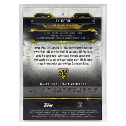 TOPPS MLBカード TRIPLE THREADS TY COBB DETROIT TIGERS /199 #73 中古 IT1