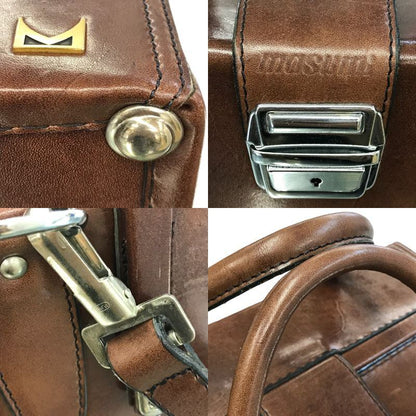 masumi マスミ カメラバッグ レザー 本革 ヴィンテージ ハード ショルダー ブラウン 中古 T1