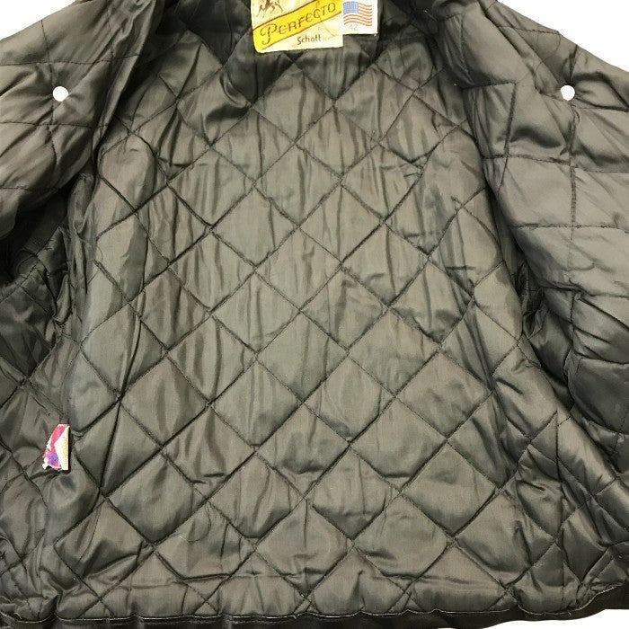Schott ショット Perfecto ワンスター ライダースジャケット メンズ レザー ダブルブレスト 70s ヴィンテージ ブラック 42サイズ 中古 T1