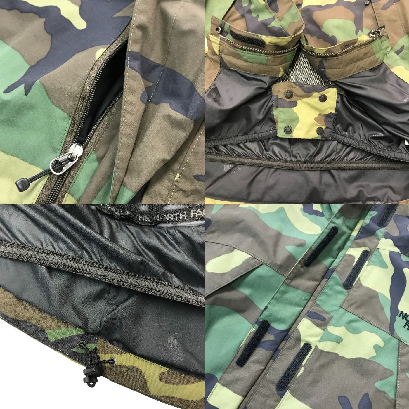 THE NORTH FACE ザ・ノースフェイス ノベルティー スクープ ジャケット レディース パウダーガード取り外し可 カモフラグリーン Mサイズ NPW61525 中古 T1