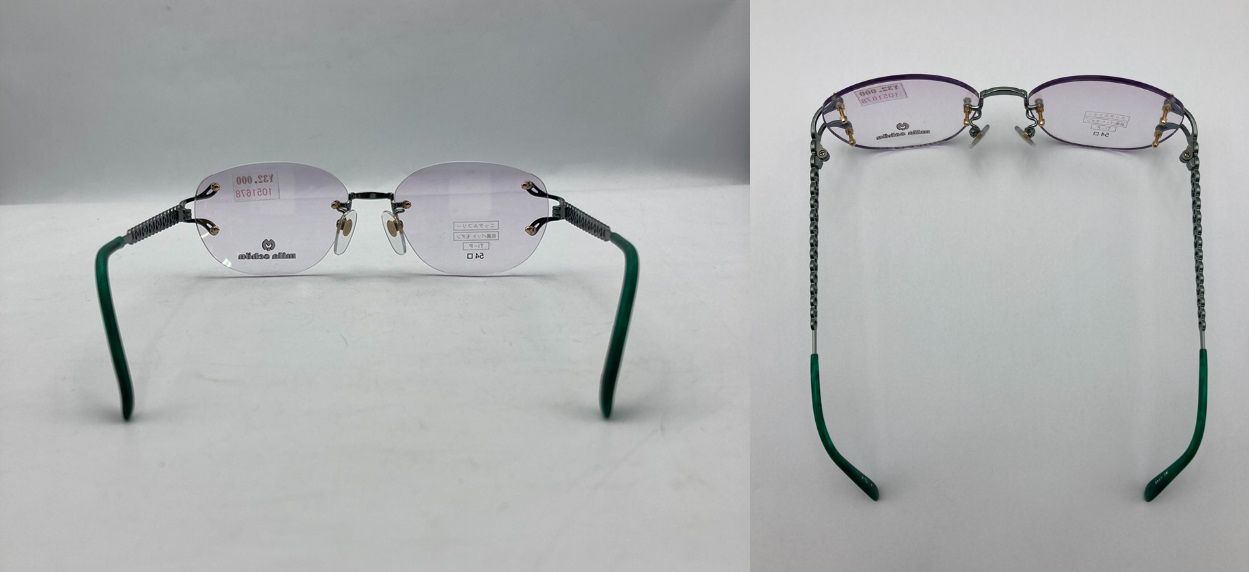 mila schon ミラショーン ニッケルフリー リムレス メガネフレーム  MS-4449 中古 D4