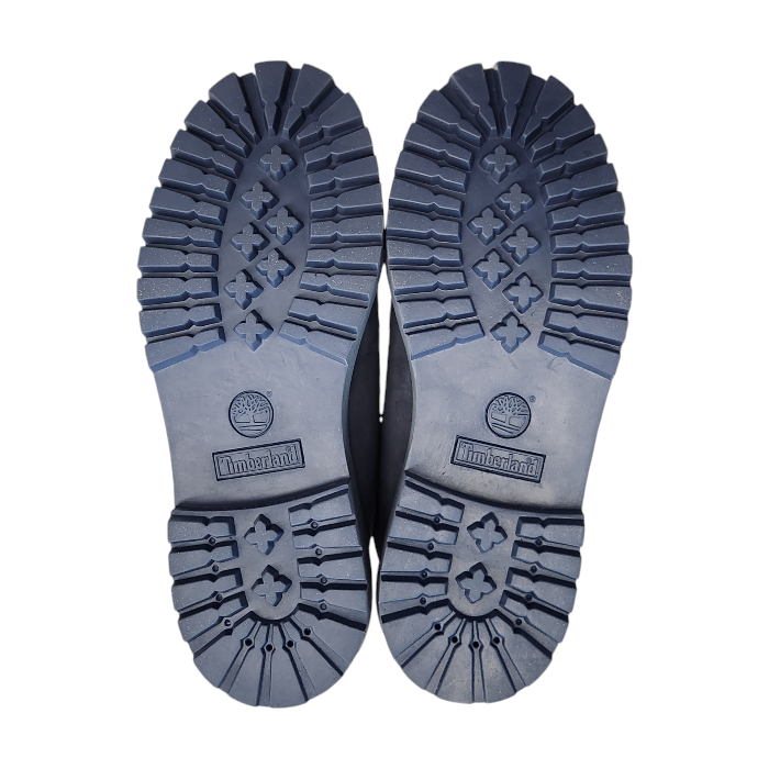 Timberland ティンバーランド 6インチ ワークブーツ ジュニア レディース ヌバック レザー 防水 ウォータープルーフ ネイビー 24cm A171S 中古 T1